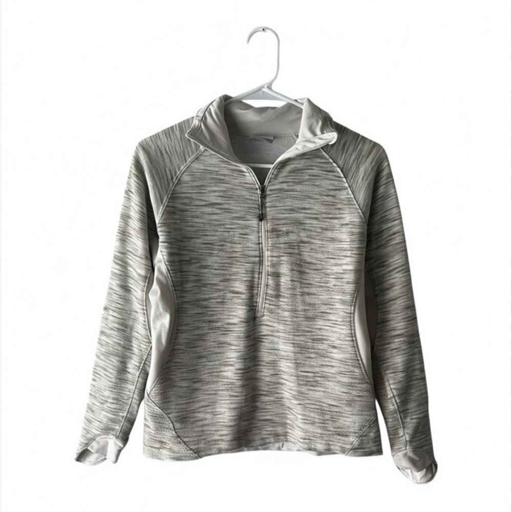 Columbia Women's Size Small Gray Space Dye 1/2 Zip‎ Fleece Pullover Jacket